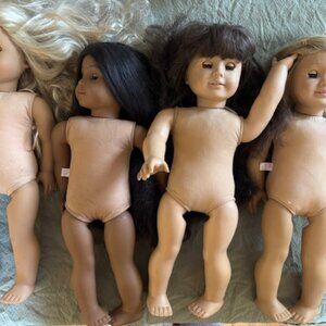 American girl lot Four Dolls Kit, Josephina, Caroline, Truly Me